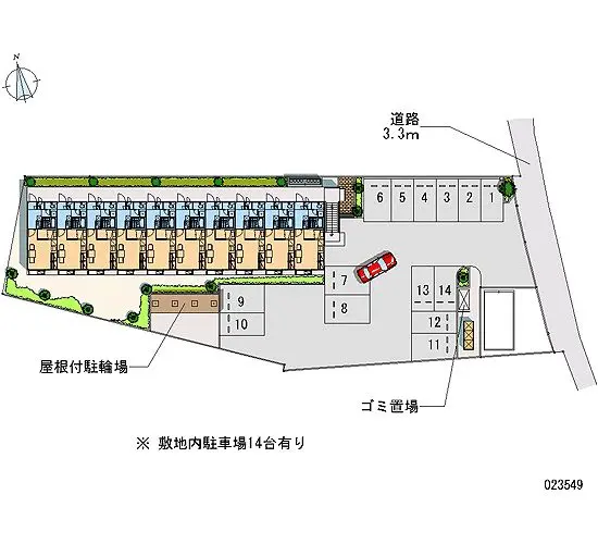 ★手数料０円★岡山市中区原尾島３丁目　月極駐車場（LP）